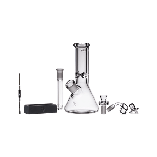 Higher Standards 7mm Thick Glass Mini Beaker Bong Kit