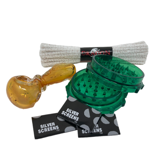 glass hand pipe smoking bundle