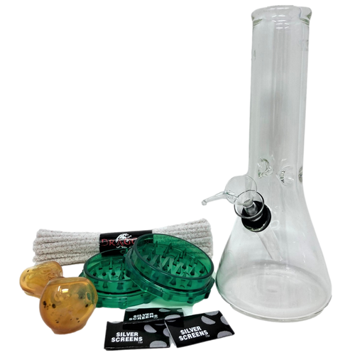 glass water bong hand pipe smoking bundle