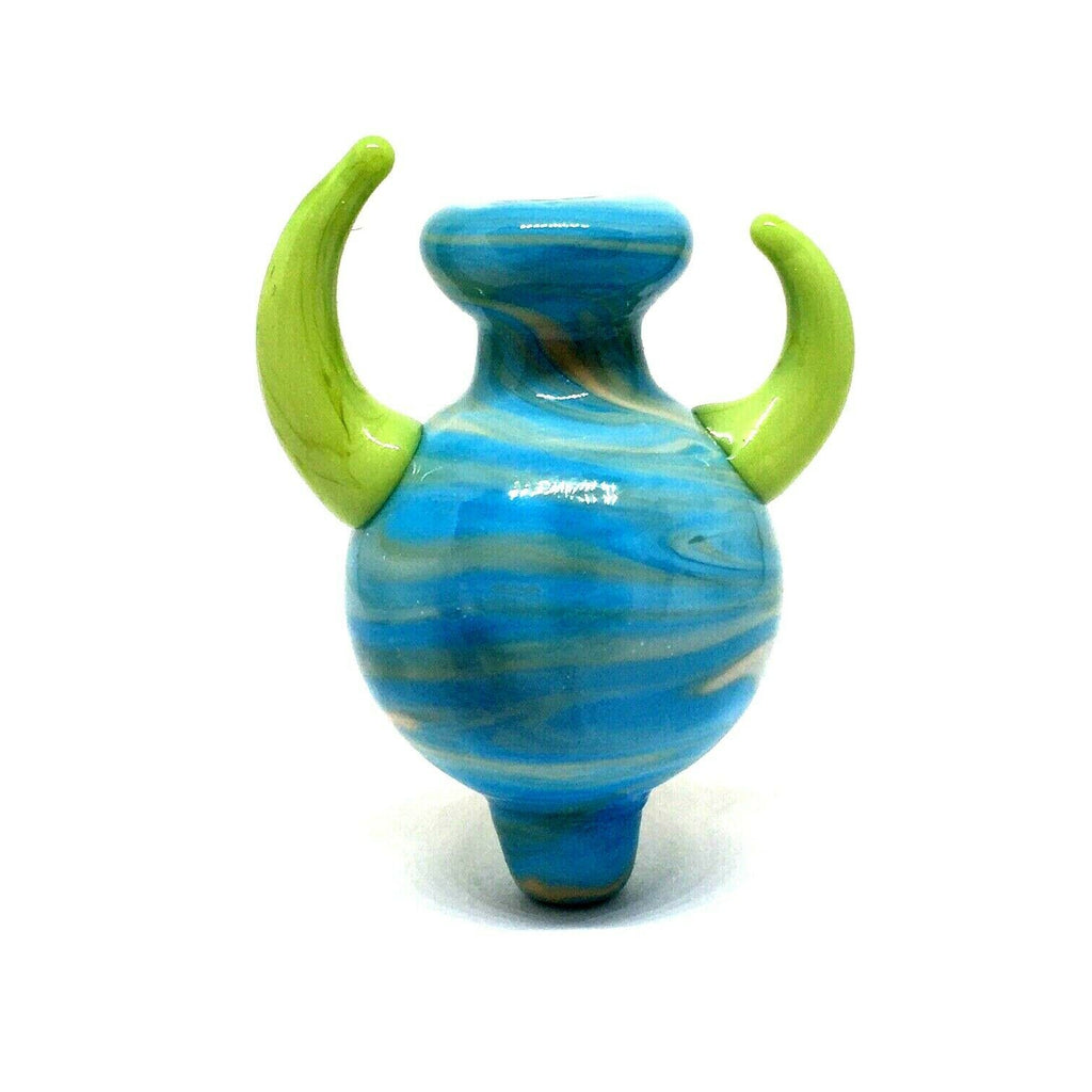 Marbled Horn Glass Carb Cap Kings Pipes