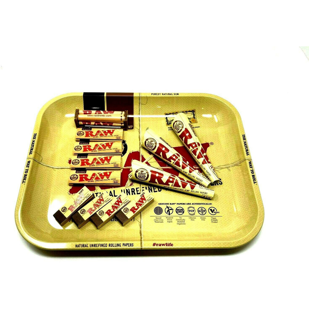 Large Raw Rolling Tray Bundle Kings Pipes