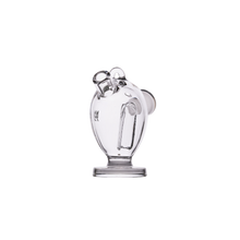 The MJ Arsenal The Martian® Original Blunt Bubbler™ features a clear glass, abstract shape with a rounded body, loop handle, and spout for water filtration, shown against a plain white background.