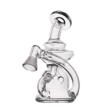 The MJ Arsenal Hydra Vape Edition is a clear glass water pipe with a curved neck, wide base, and angled bowl. Its splash-resistant design and polished finish offer smooth, stylish vaping sessions.