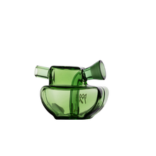 The MJ Arsenal Commander Blunt Bubbler is a modern green borosilicate glass piece with two angled spouts, a rounded base, and a small etched logo on the side, shown against a plain white background.