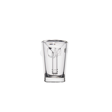 The MJ Arsenal Basin Bubbler, made from durable borosilicate glass, features a clear cylindrical body with a thick base and is displayed against a plain white background.