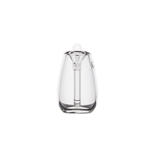 The MJ Arsenal Bulb Bubbler features clear borosilicate glass with a smooth, rounded body and a short spout, displayed against a plain white background.