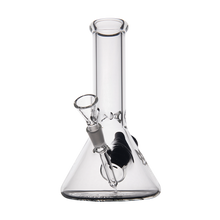 The MJ Arsenal Cache Bong, made of clear borosilicate glass with a wide base and straight neck, is shown on a plain white background.