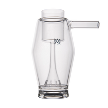 The MJ Arsenal Proxy Bubbler is a clear borosilicate glass dabbing accessory with a cylindrical side handle and a central column with slits at the base, shown on a white background.