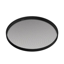 A round, black metal mesh screen with a solid rim, designed as a replacement part for the Flower Mill 2" Next Gen Premium Grinder, is photographed on a white background.