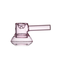 The MJ Arsenal Grotto Glass Pipe, made of translucent light purple borosilicate glass with a cylindrical mouthpiece and rounded base, is shown on a white background with its clear reflection below.