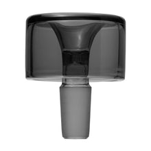 The NWTN Home Vesper Bowl Slide 14mm features a gray borosilicate glass stopper with a wide cylindrical top and tapered frosted base, designed to fit securely into the neck of a bottle or decanter.