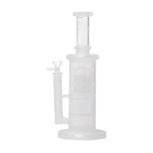 Human Grade Sacred Straight Sandblasted Glass Water Pipe