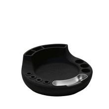 The MJ Arsenal Space Station is a black, round anti-static silicone mat featuring multiple compartments, slots, and a small metal section—perfect as a session hub for organizing small tools and items.