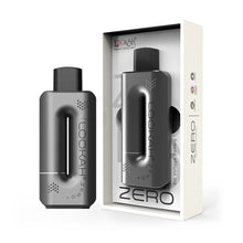 A sleek gray Lookah Zero 510 Thread Vaporizer is displayed next to its box, which showcases the device, LOOKAH and ZERO branding, detailed graphics, and variable voltage info on the side.