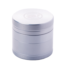 The BIGFUN! Medium Grinder, made of silver aluminum with a textured grip and smooth lid, is displayed against a white background.