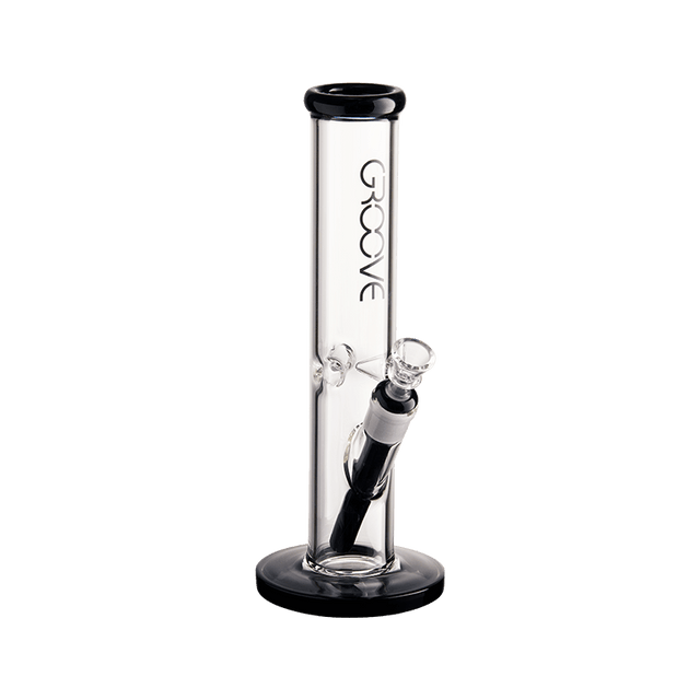 groove glass straight tube bong 12