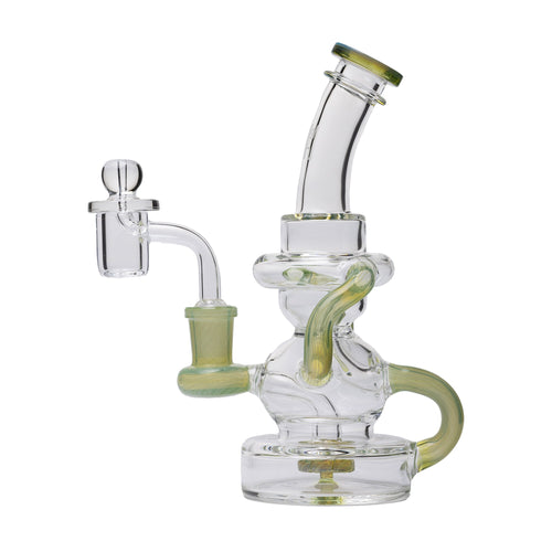Human Grade Stubby Klein Recycler Dab Rig w Carb Cap