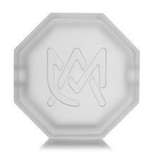 The MJ Arsenal Pegasus Ashtray is a white, octagonal luxury piece with an embossed geometric logo at the center. Featuring smooth edges and a matte finish, it’s perfect for those who appreciate refined design.