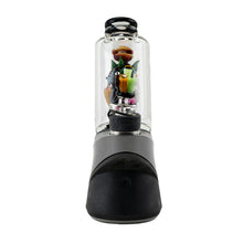 The Empire Glass Works Save the Seas Peak Top is a front-view glass vaporizer attachment with colorful glow-in-the-dark decorations, designed to fit black and gray Puffco Peak electronic bases.