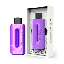 A purple Lookah Zero 510 Thread Vaporizer stands upright beside its package, which shows the same device and branding. Compatible with 510 tanks, it offers variable voltage for a customizable vaping experience.