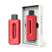 A red Lookah Zero 510 Thread Vaporizer is displayed next to its matching box, both featuring the same design, branding, and product details in black and silver text—ideal for variable voltage 510 tanks.