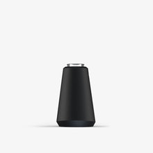 The SOFTGLASS PIER BUBBLER, a modern matte black, cone-shaped silicone water pipe with a metallic top, is centered against a plain white background.