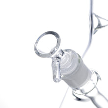 Close-up view of the Human Grade Standard Glass Bowl Slide 10mm/14mm, showcasing its borosilicate glass construction and ground glass joint against a white background.