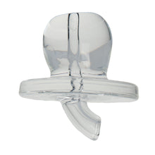 The Tyson Knockout Dab Rig is a clear, durable piece with a sleek glass-like design and flawless attention to detail, shown against a white background.