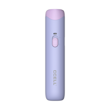 A sleek, light purple and pink CCELL Go Stik Battery vape pen with a small H/L switch and "CCELL" printed vertically on the front.