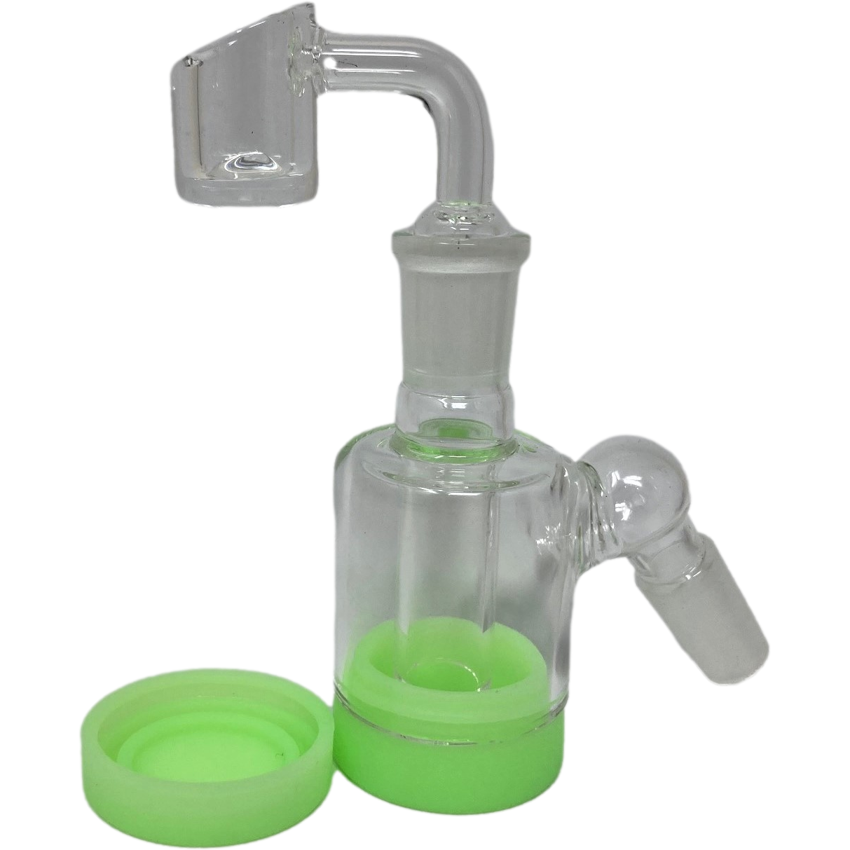14mm Male 45 degree Reclaim Catcher Banger with Silicone Jar Set - Silicone  Bong