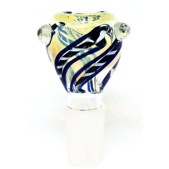 Blue White Swirl Glass Bowl Piece