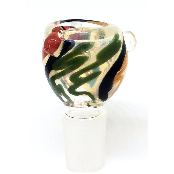 Rasta Splatter Glass Bowl Piece