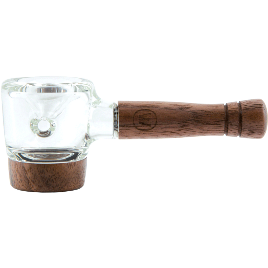 Marley Natural Glass Spoon Pipe w/ Wood Accents