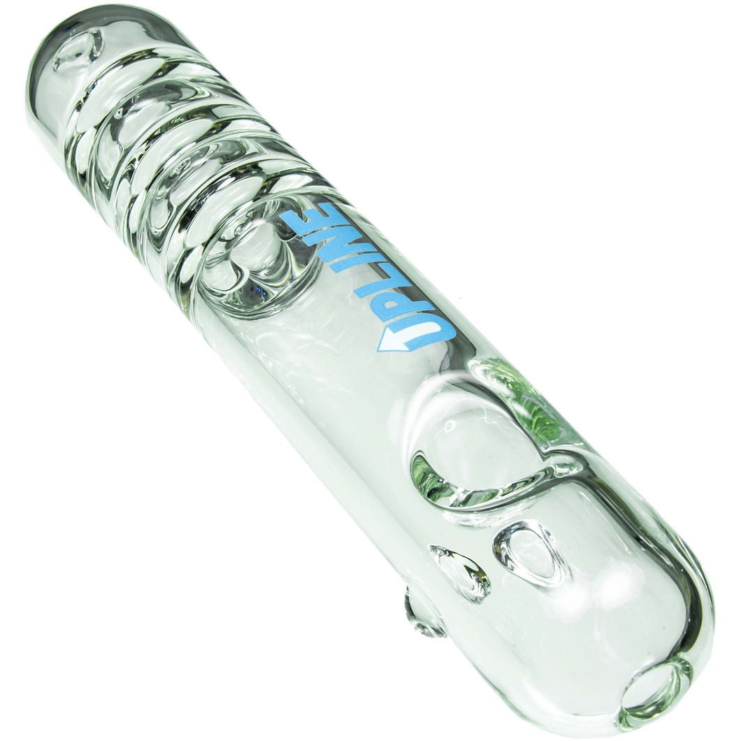 GRAV Helix Steamroller Pipe (6") – Retired Model, Borosilicate Glass, Clear, Etched Design