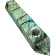 Labradorite Quartz Stone Pipe