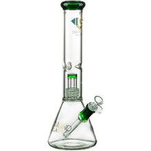 Diamond Glass 14" UFO Perc Beaker in Green