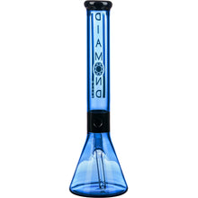 Diamond Glass 15" Black Collared Beaker Bong