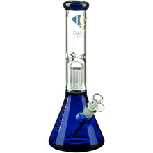 Diamond Glass 13" Eight Arm Tree Perc Beaker in Blue