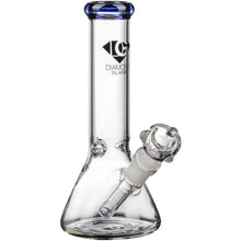 Diamond Glass 8" Basic Beaker Bong Blue