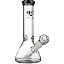 Diamond Glass 8" Basic Beaker Bong Black
