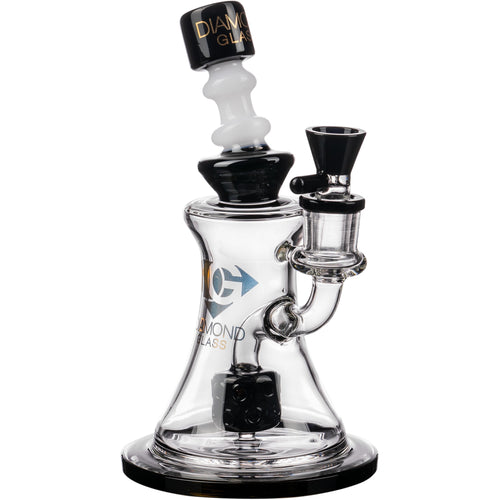 Diamond Glass Big Puck Dab Rig in Black