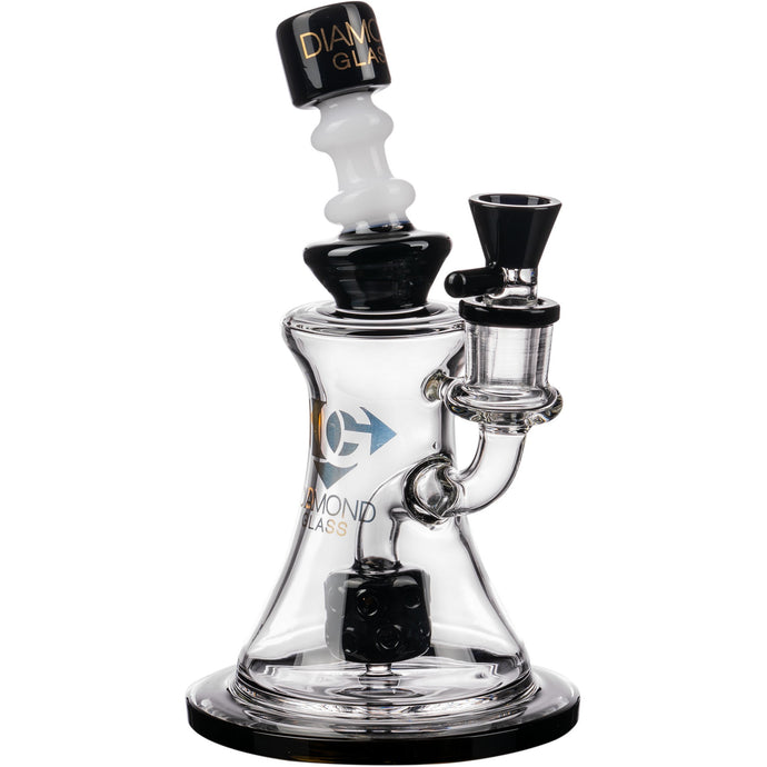 Diamond Glass Big Puck Dab Rig in Black