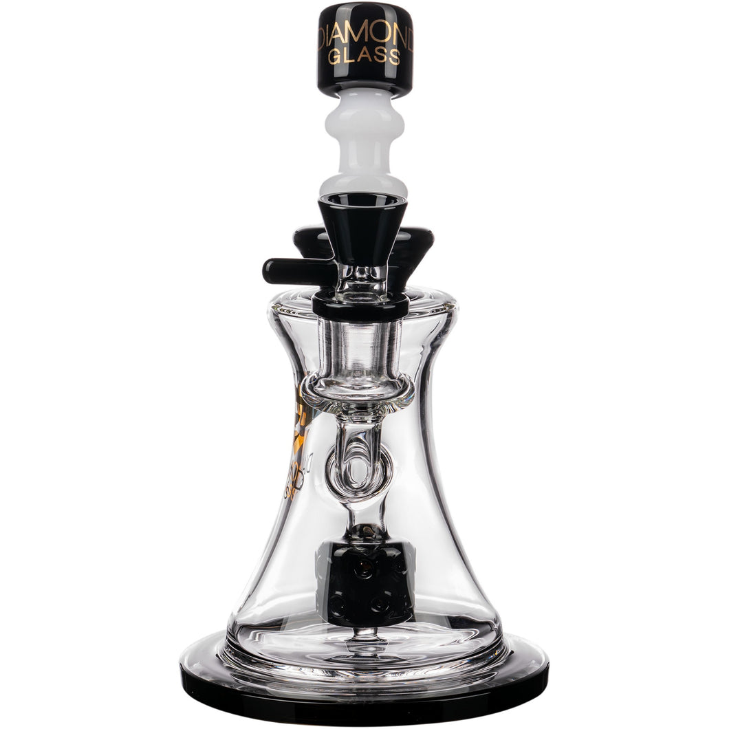 Diamond Glass Big Puck Dab Rig - Kings Pipes