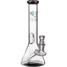 Diamond Glass Fixed Downstem Mini Beaker in Black