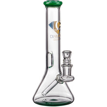 Diamond Glass Fixed Downstem Mini Beaker in Jade