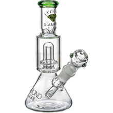 Diamond Glass Short Neck UFO Beaker Bong Green