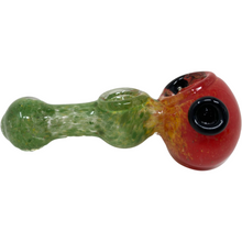 double bowl glass hand smoking pipe rasta color