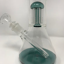 16" Dual Tree Perk Color Rim Beaker Bong