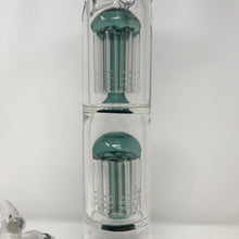 16" Dual Tree Perk Color Rim Beaker Bong