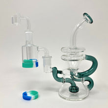 double recycler shower head dab rig kit with reclaim catcher